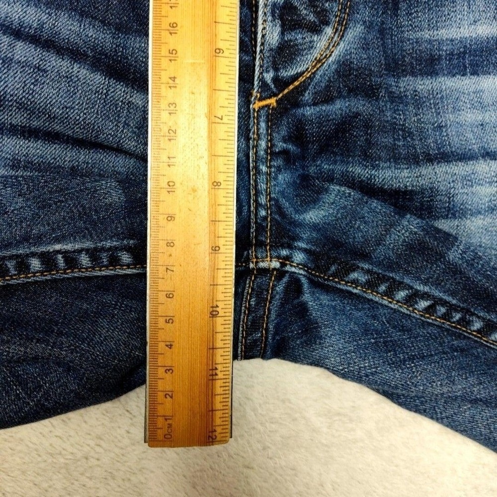 Rag & Bone Jeans Mens 32x34 Blue Slim Tapered Standard Distressed 5-Pocket HOLE - Picture 16 of 16